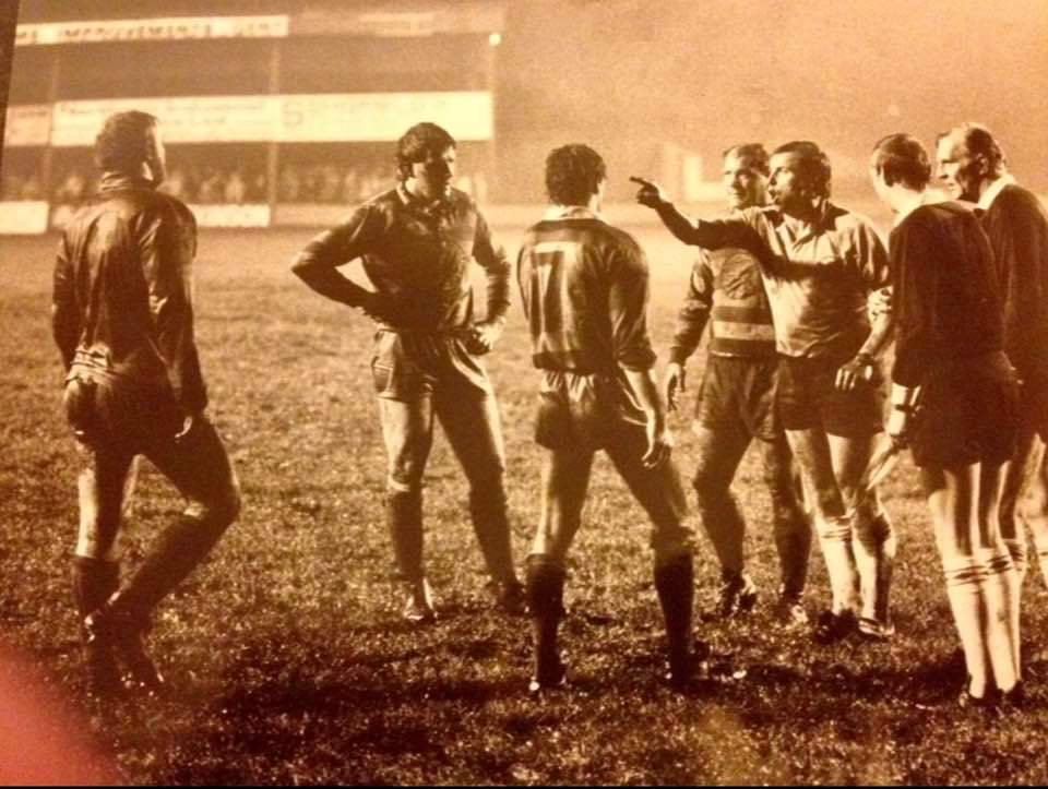 Dewsbury Faces - Keith Mason Dave Hobbs -Mark keyworth-Mick Morgan -Watersheddings Oldham v Dewsbury 84 5 with john holdsworth